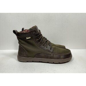 Men's Green Canvas Boots